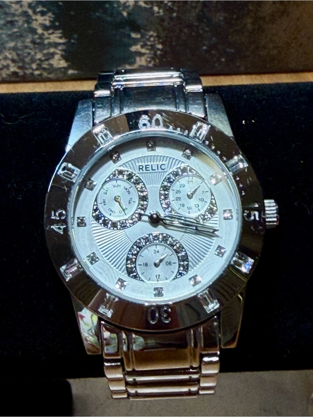 Relic By Fossil 2010s Office Siren Stainless Steel Beth 34mm Watch (VGUC)